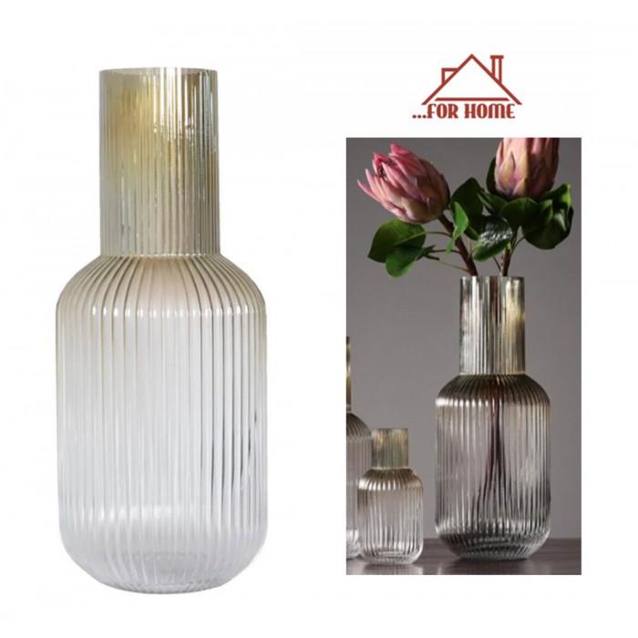 Διακοσμητικό Γυάλινο Βάζο 14x30cm ForHome 321407