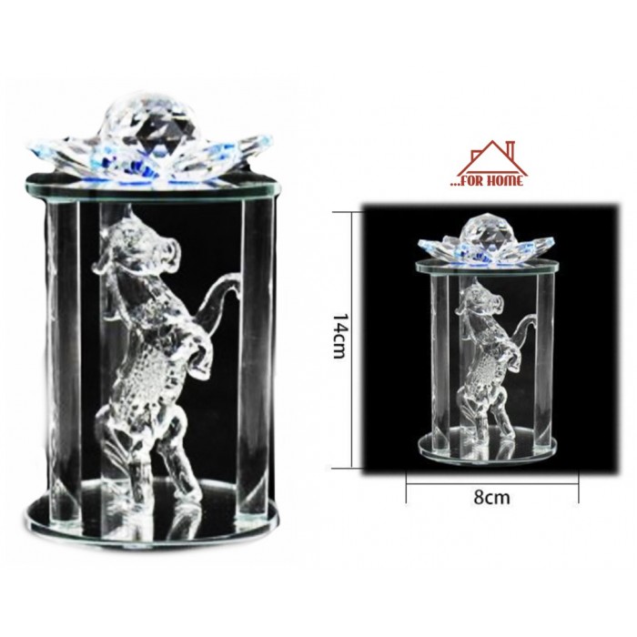 Διακοσμητικό Χώρου Κρυστάλλινο Άλογο 8x14cm ForHome 05205478