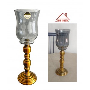 Κηροπήγιο Γυάλινο σε βάση 10x32cm ForHome 3447888