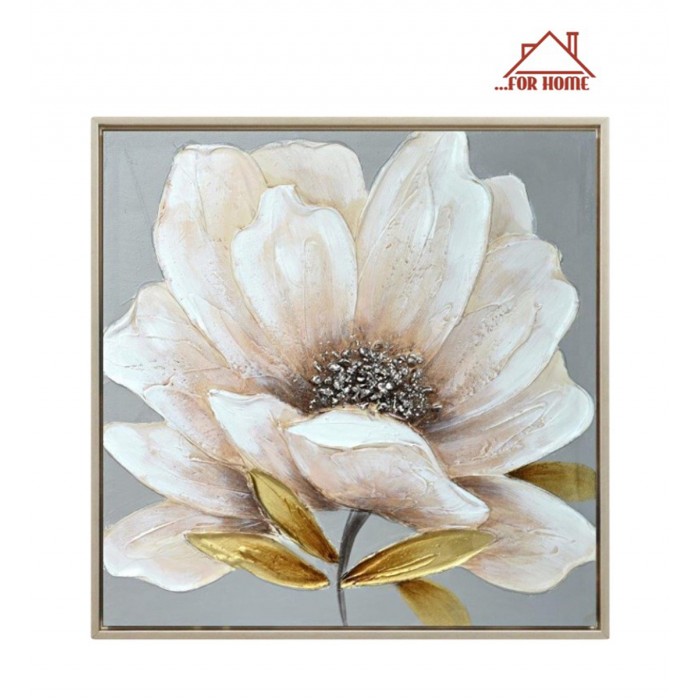 Πίνακας Σε Καμβά 63x63x3cm Λουλούδι ForHome 905795