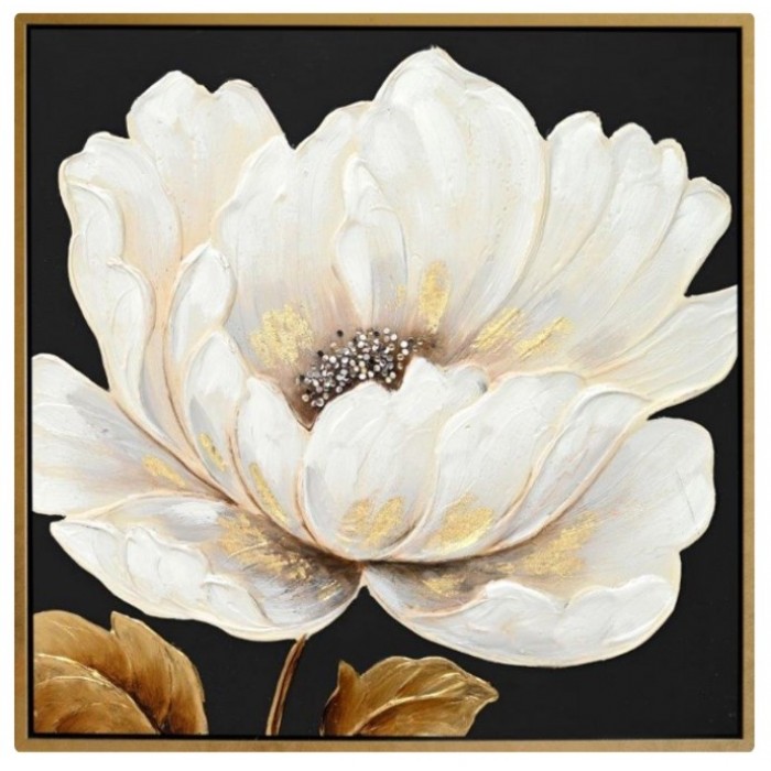 Πίνακας Σε Καμβά 63x63x3cm Λουλούδι ForHome 905802