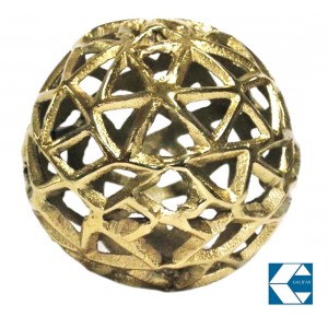 Διακοσμητική Μπάλα από Μέταλλο Χρυσή 15x15x15cm Galifas 8583547