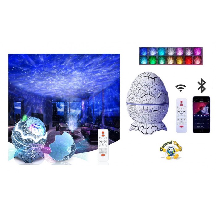 Διακοσμητικό Φωτιστικό LED Περιστρεφόμενο με Βάση και ηχείο bluetooth General Trade