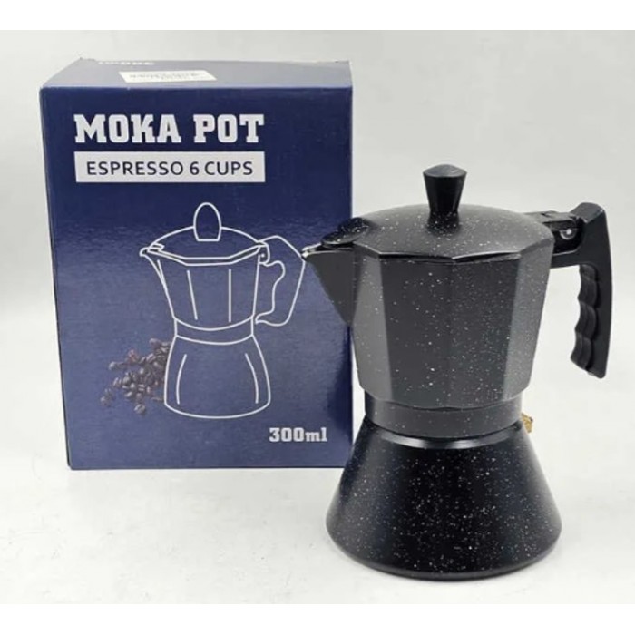 Μπρίκι Espresso 6cups Black 300ml ForHome