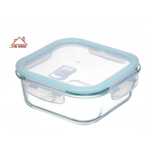 Δοχείο Φαγητού Γυάλινο 800ml 15.5x15.5x7cm ForHome 9909117