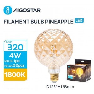 Λαμπτήρας LED Ε27 4W 1800K 320lm σε Σχήμα Ανανά Aigostar 528709