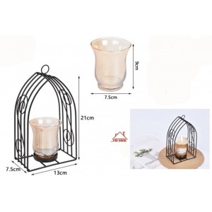 Κηροπήγιο Μεταλλικό 13x7.5x21cm ForHome 675575