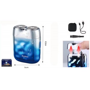 Eπαναφορτιζόμενη αδιάβροχη Mini ξυριστική μηχανή Kemei KM-C30 