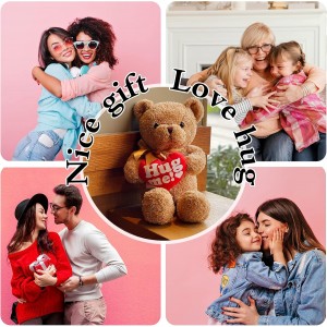 Διακοσμητικός Λούτρινος Αρκούδος Hug Me 16x24cm ForHome 672758