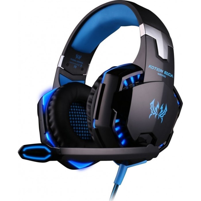Over Ear Gaming Headset με σύνδεση USB Μπλε ZY-913 