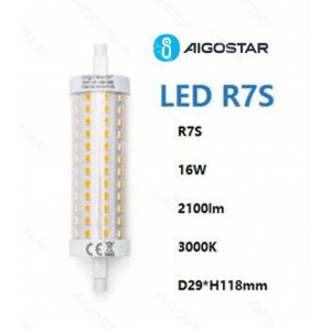 Λάμπα LED για Ντουί R7S 16W 2000LM 118mm Θερμό Λευκό 3000K Aigostar 520137