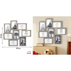 Kορνίζα Ξύλινη 8 θέσεων 49x46cm ForHome 05202850