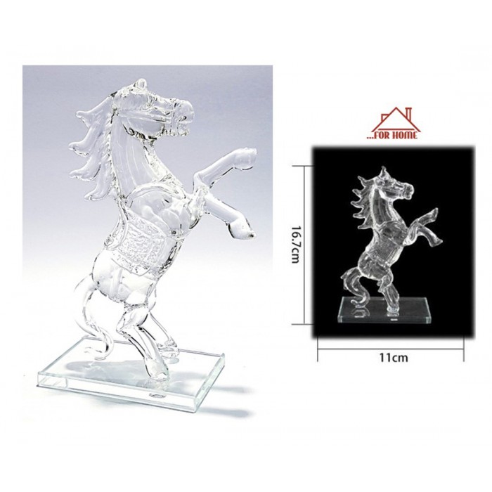 Διακοσμητικό Χώρου Κρυστάλλινο Άλογο 11x16.7cm 