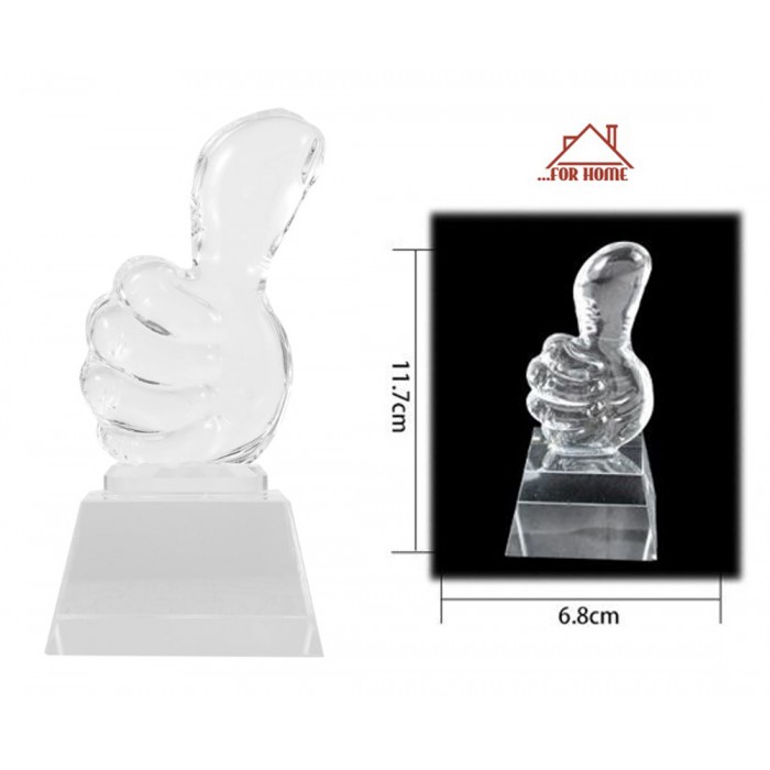 Διακοσμητικό Χώρου Κρυστάλλινο Χέρι Like 6.8x13.5cm ForHome 05205545