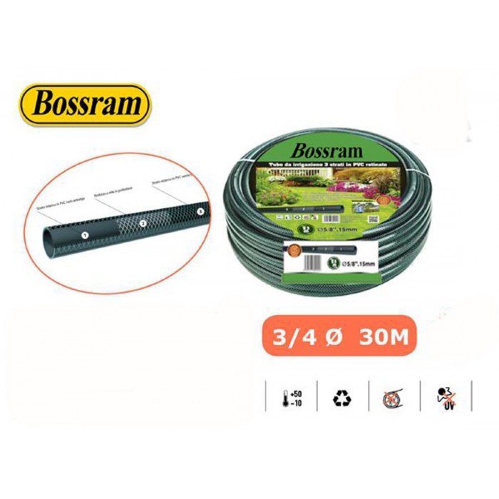 Λάστιχο Ποτίσματος Πράσινο 3/4" 30 μέτρα Bossram 992789