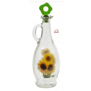 Μποτίλια Γυάλινη Λαδιού 750ml Πολύχρωμη 10x29.5cn ForHome 034564