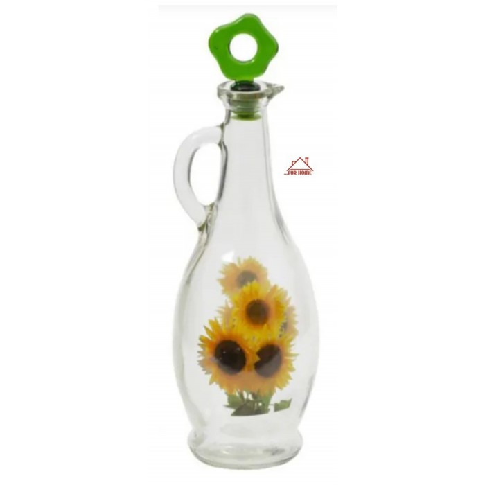Μποτίλια Γυάλινη Λαδιού 750ml Πολύχρωμη 10x29.5cn ForHome 034564
