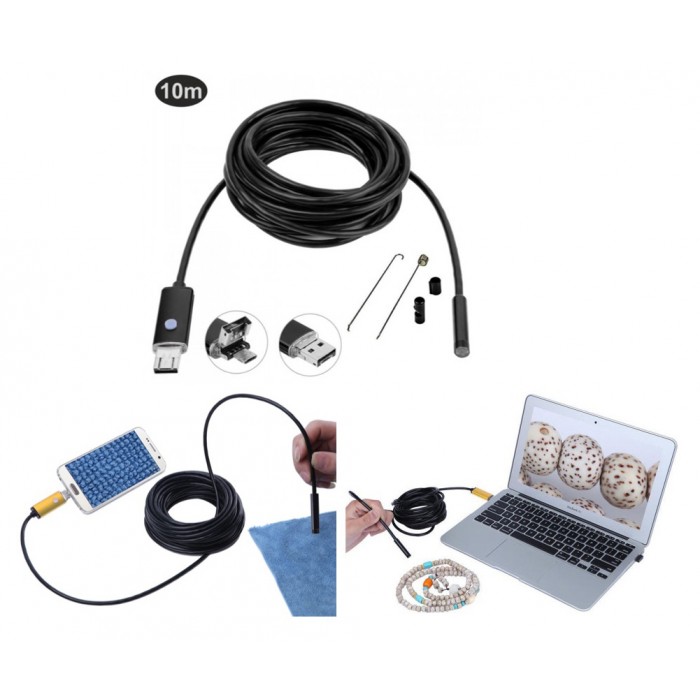 Ενδοσκοπική Κάμερα Αδιάβροχη IP67 10m 7mm για Κινητό Android και Υπολογιστή AN99