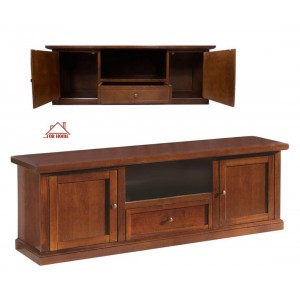 Έπιπλο Τηλεόρασης Ξύλινο Καρυδιάς 160x46x56cm ForHome 451003