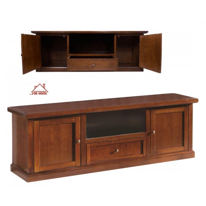 Έπιπλο Τηλεόρασης Ξύλινο Καρυδιάς 160x46x56cm ForHome 451003