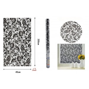 Αυτοκόλλητο Βιτρίνας Μαύρο 45x200cm ForHome 24103239