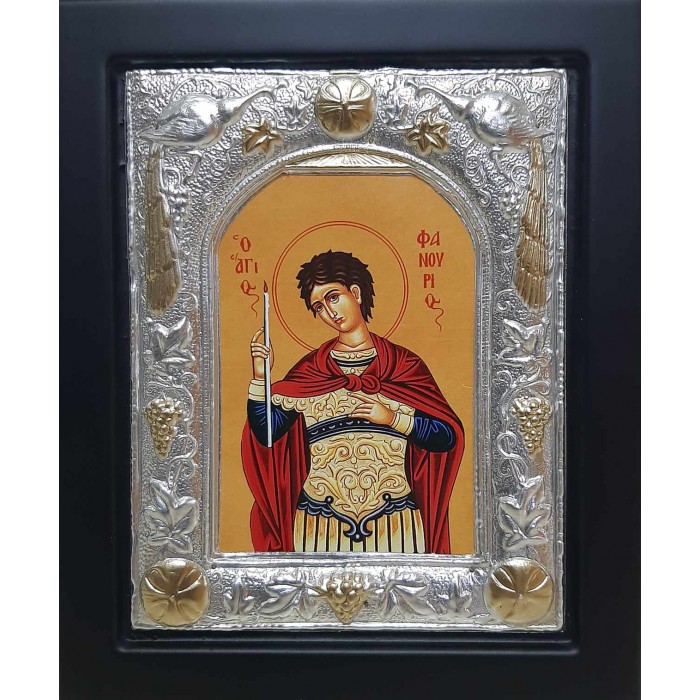 Εικόνα Ξύλινη Επίχρυση Άγιος Φανούριος 15x18cm ForHome 015180