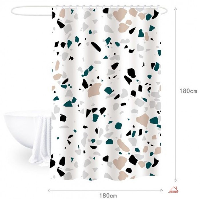 Κουρτίνα Μπάνιου Peva Πολύχρωμη 180x180cm ForHome 245706