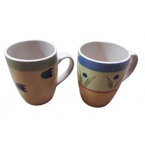 Κούπα από Πορσελάνη Πολύχρωμη 300ml 2τμχ Home 20192