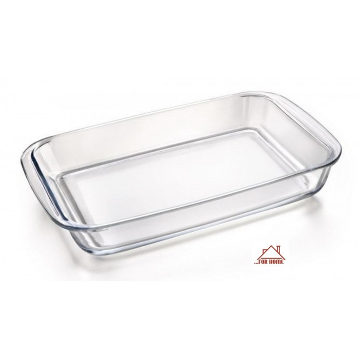 Ορθογώνιο Πυρίμαχο Σκεύος Γυάλινο 26x15x4.4cm ForHome 900039