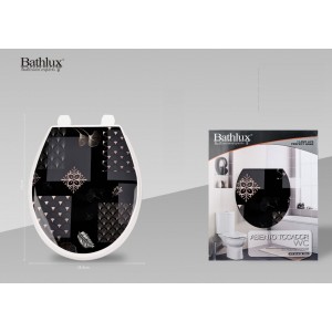 Καπάκι Τουαλέτας Πλαστικό Πολύχρωμο 36.5x45cm Bathlux 50578