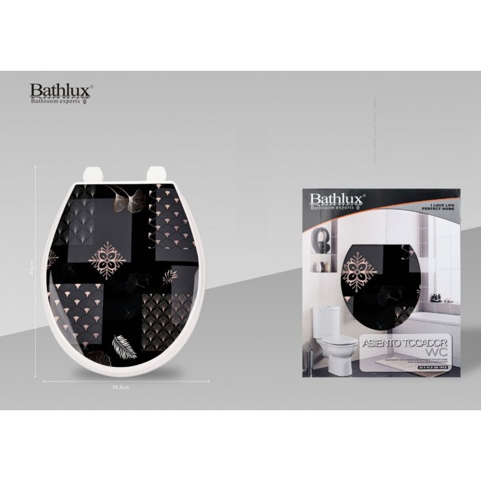 Καπάκι Τουαλέτας Πλαστικό Πολύχρωμο 36.5x45cm Bathlux 50578
