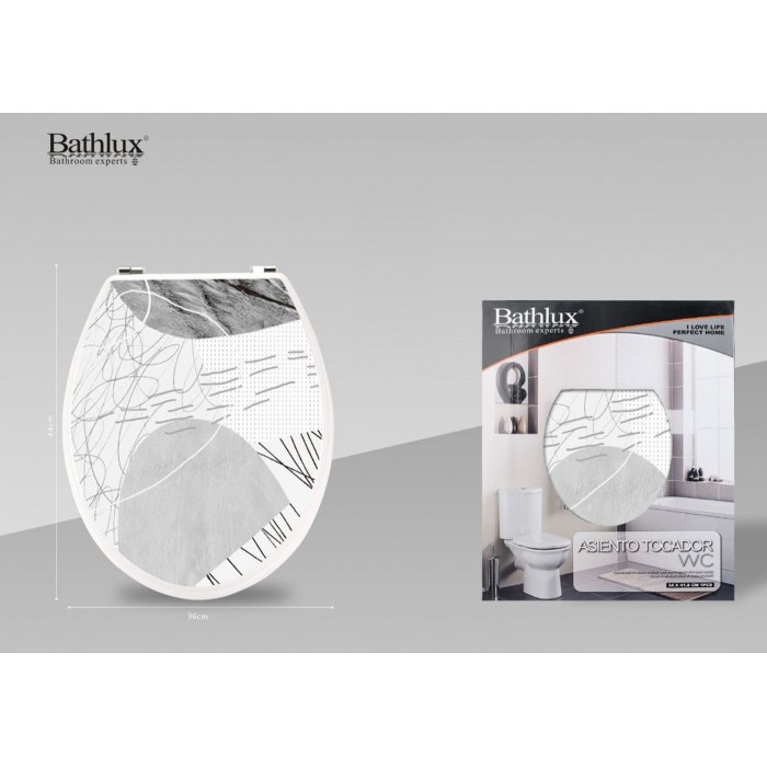 Καπάκι Τουαλέτας Πλαστικό Πολύχρωμο 36x44cm Bathlux 50587