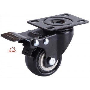 Ρόδα επίπλων Περιστρεφόμενη με φρένο Φ2.5″ 6.3cm ForHome 24203073