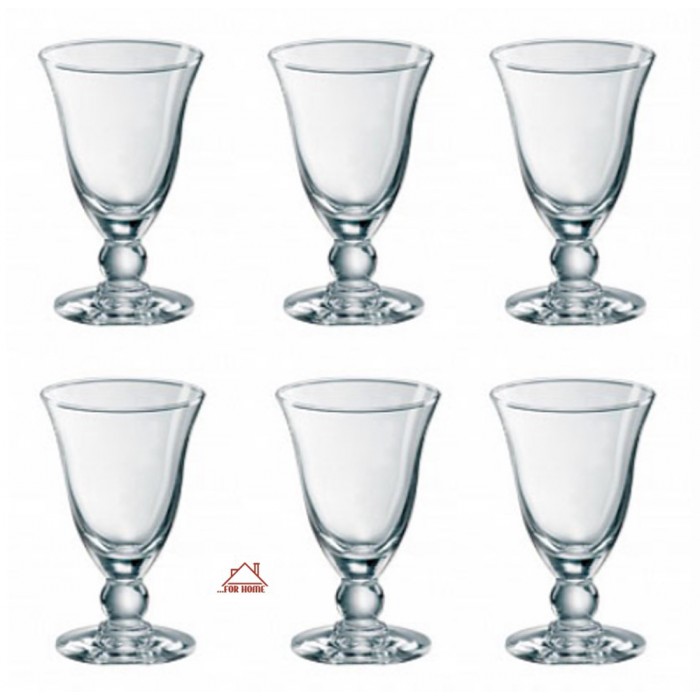 Σετ Ποτήρια Νερού από Γυαλί Κολωνάτα 270ml 6τμχ ForHome 301020