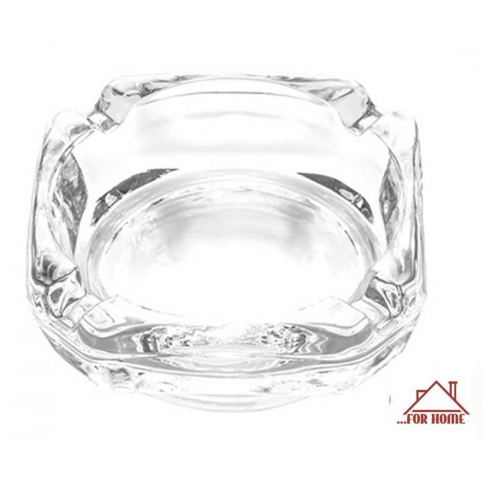 Σταχτοδοχείο Τετράγωνο Γυάλινο 9.5x9.5x3cm ForHome 000127