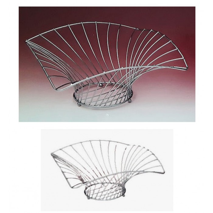 Φρουτιέρα Μεταλλική Ασημί 32x32x16cm Καρβούνης RW1267