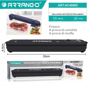 Συσκευή Vacuum 90W με Μέγιστο Μήκος Σφραγίσματος 300mm Μαύρη Arrango AR48885 