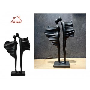 Διακοσμητικό Χώρου Πολυρητίνης Μαύρο 18x6x28cm ForHome 400512
