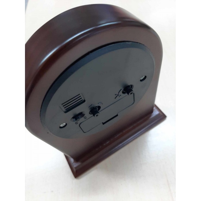 Ρολόι Ξυπνητήρι Ξύλινο Επιτραπέζιο 13x5x15cm ForHome 