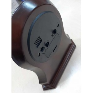 Ρολόι Ξυπνητήρι Ξύλινο Επιτραπέζιο 17.5x5x18.5cm ForHome 9903991 