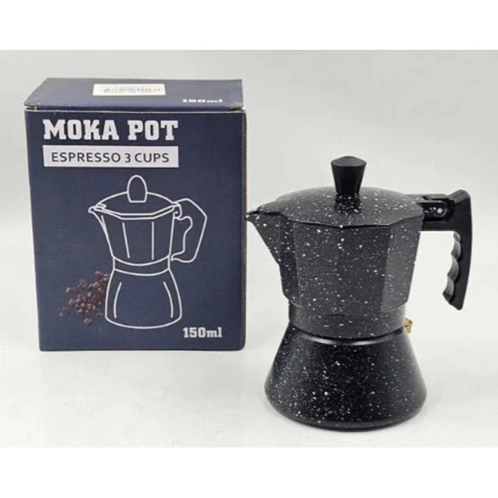 Μπρίκι Espresso 3cups Black 150ml ForHome