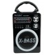 Retro Φορητό Ραδιόφωνο Επαναφορτιζόμενο με Bluetooth και USB Μαύρο Waxiba