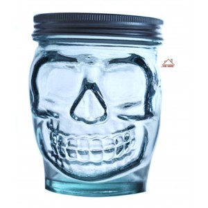 Δοχείο Τροφίμων 450ml Γυάλινο Γαλάζιο 9x9.5x12cm ForHome 596309