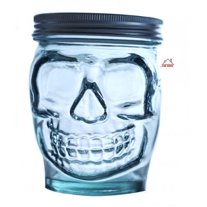Δοχείο Τροφίμων 450ml Γυάλινο Γαλάζιο 9x9.5x12cm ForHome 596309