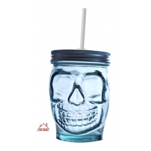 Ποτήρι Γυάλινο 450ml Γαλάζιο 8.5x9x14.5cm ForHome 234509