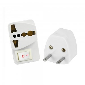 Αντάπτορας Πρίζας Universal Travel Power Adapter από EU/UK/US/CN/AU σε EU με Διακόπτη ON/OFF Λευκός SDS-23560