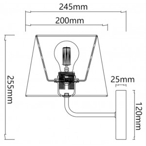 Φωτιστικό Τοίχου Μεταλλικό Λευκό 40W E27 ForHome 241470