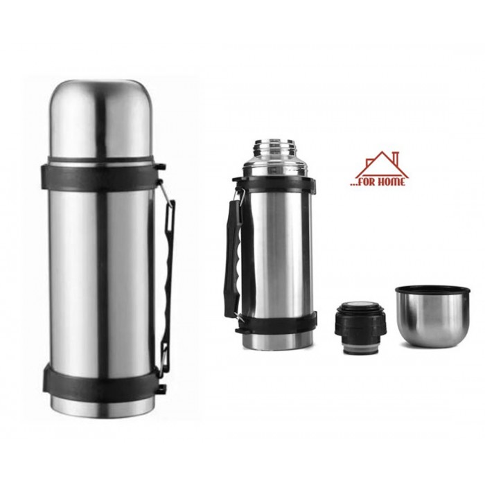 Θερμός Ανοξείδωτο 1000ml Ασημί ForHome 042024