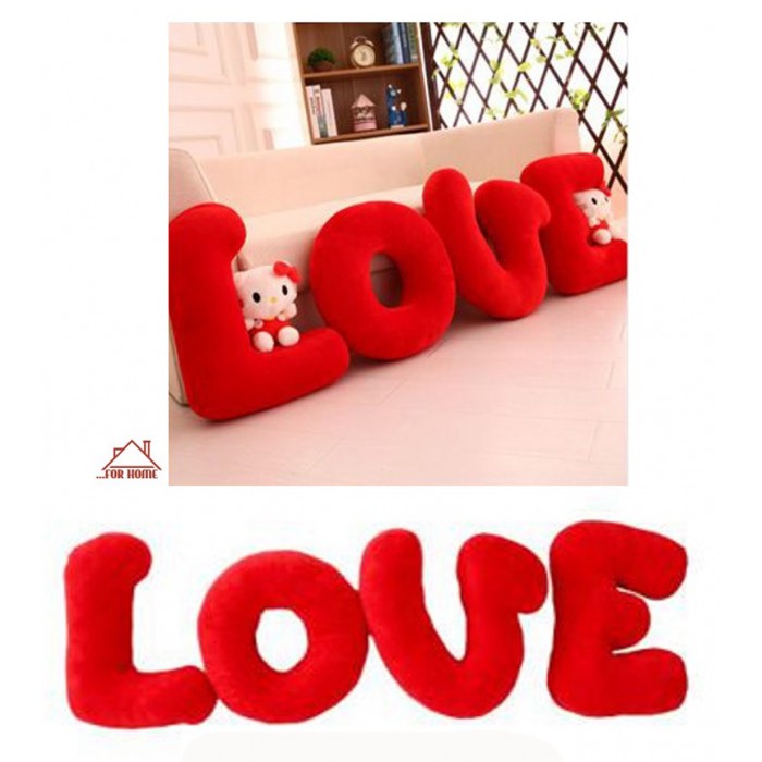 Διακοσμητικό Λούτρινο Κόκκινο σχέδιο LOVE 160x40cm ForHome 403340