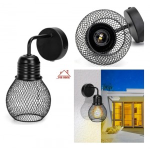 Φωτιστικό Τοίχου Μεταλλικό Μαύρο 40W E27 16.5x12x25cm ForHome 241468